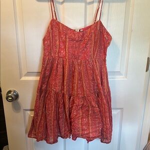 American Eagle Outfitters Coral Paisley Dress
